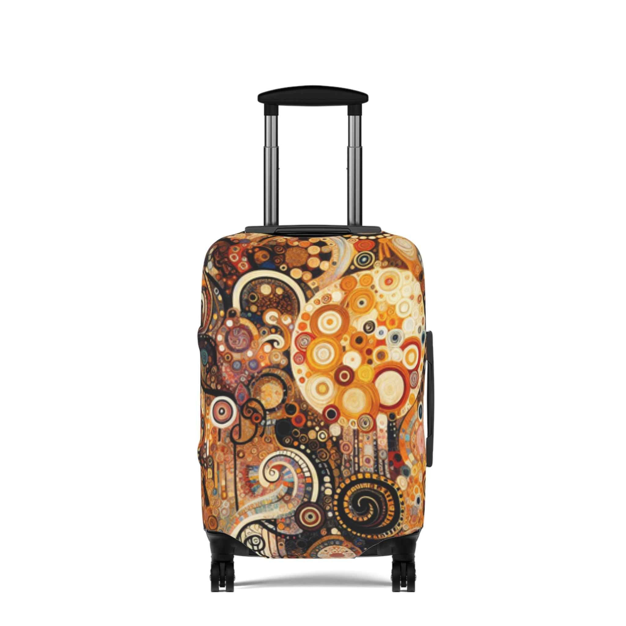 Klimt-Inspired Luggage Cover for Travelers – Unique Bohemian Suitcase Protector by Rosetta Creative Boutique - Rosetta Creative Boutique